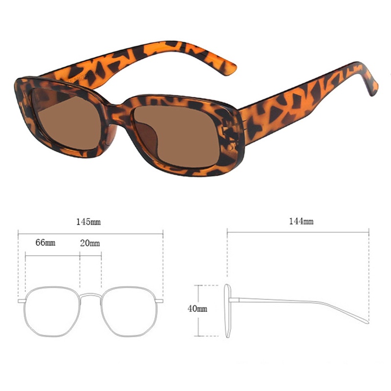 1 Pc Kacamata Hitam Pria Dan Wanita Anti UV Motif Leopard Gaya Retro Untuk Travel