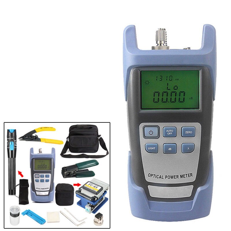 FTTH fiber optic tool kit FC-6S Fiber Cleaver Optical Power Meter 10km Visual Fault Locator Stripper