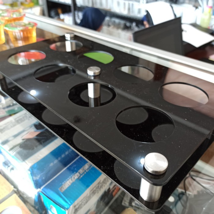 tempat air mineral aqua gelas kecil 120ml keranjang aqua isi 8 akrilik