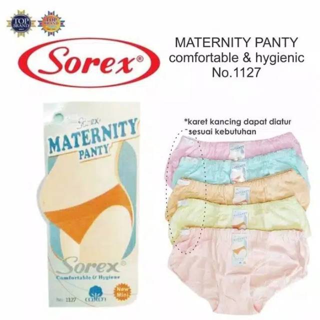 Celana Dalam Hamil Sorex Art 1127//CELANA DALAM HAMIL / CD LOW WAIST MATERNITY PANTY / SEPINGGANG SOREX 1200 rajut SEPINGGUL NILON// CD BASIC SUPER SOFT 1238 ,1239 &amp; 1251