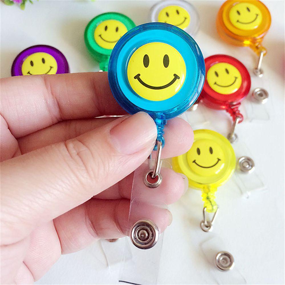 Mxbeauty Retractable Badge Reel Perlengkapan Kantor Rumah Sakit Kartu Dada Kartu Kerja Klip Kartu Siswa Perawat Badge Holder