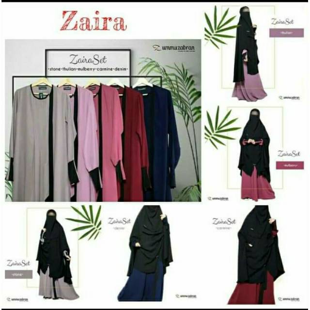 Gamis set Zaira Ummu Zabran