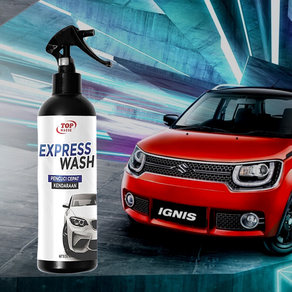 Sabun Cuci Waterless Shampoo Motor Mobil Tanpa Sentuh Tanpa Bilas Waterless Wash Top Express Wash Cuci Mobil Motor Tanpa Air 250ml Bonus Lap Microfiber