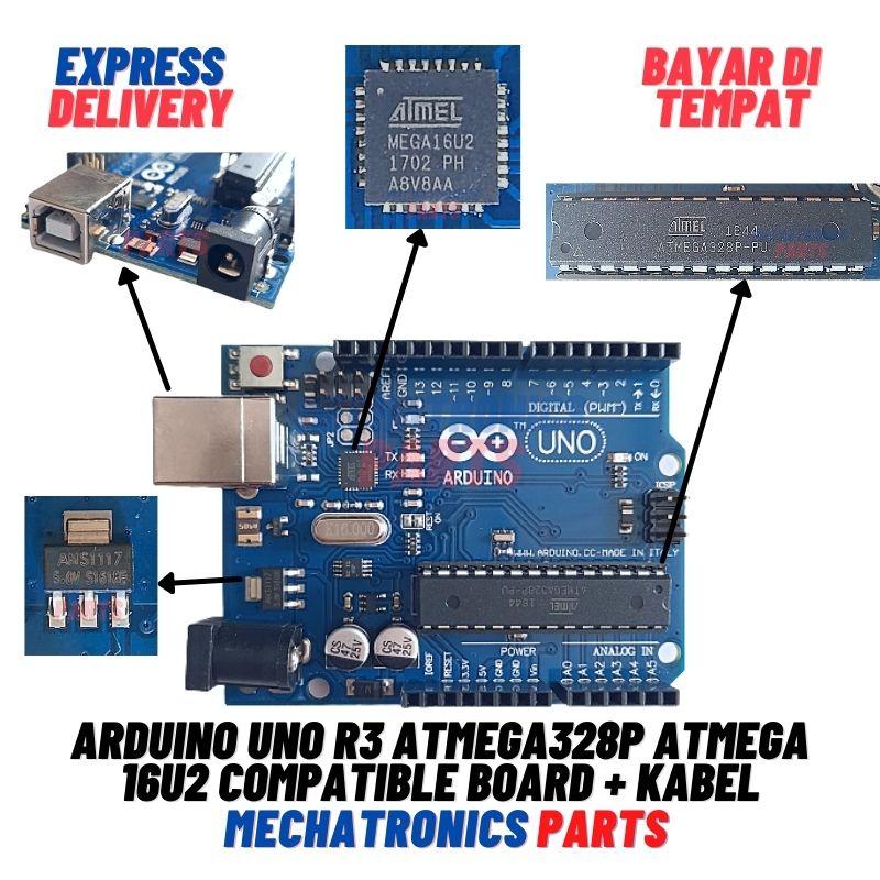 UNO R3 ATMEGA328P ATMEGA 16U2 COMPATIBLE BOARD