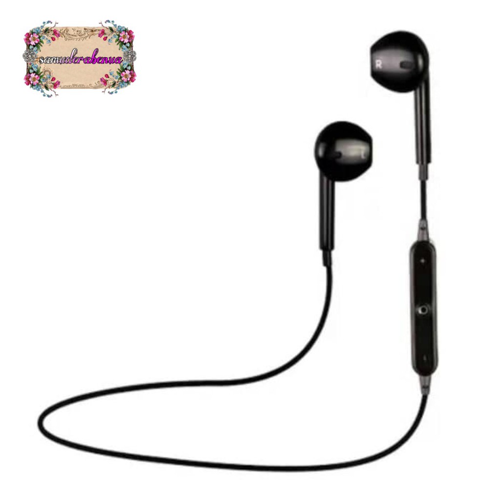 S6 Headset Headsfree Hf Bluetooh Tali Sport Super Bass Wireless Earphone SB1543