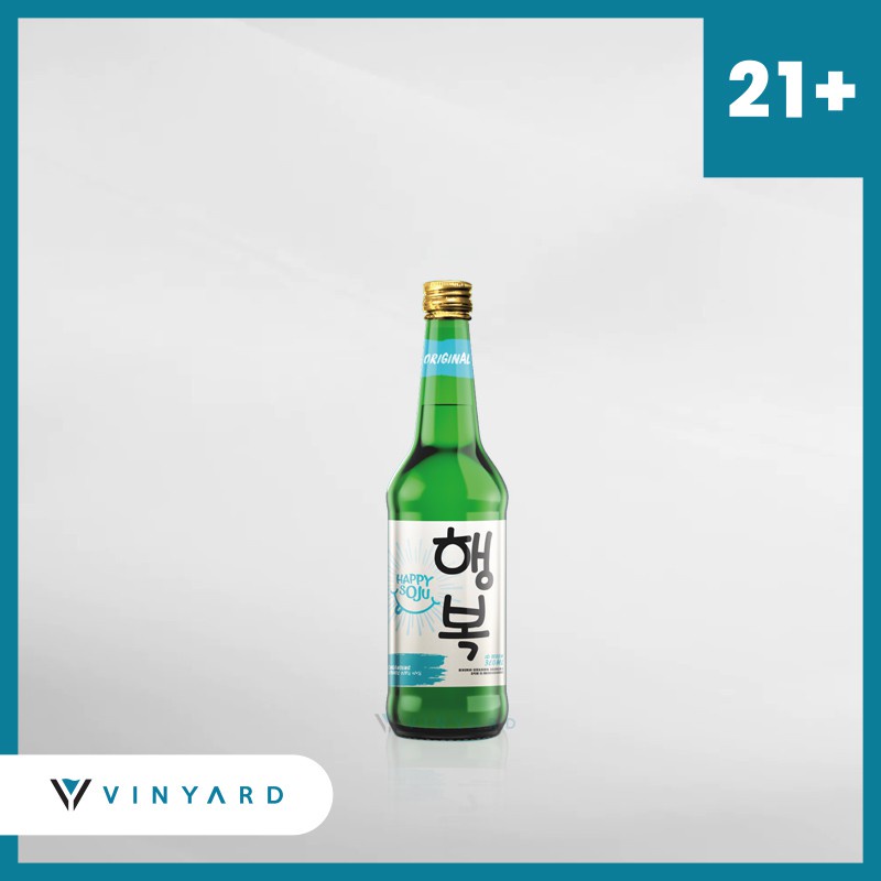 Happy Soju Original 360ml (Original &amp; Resmi by Vinyard)