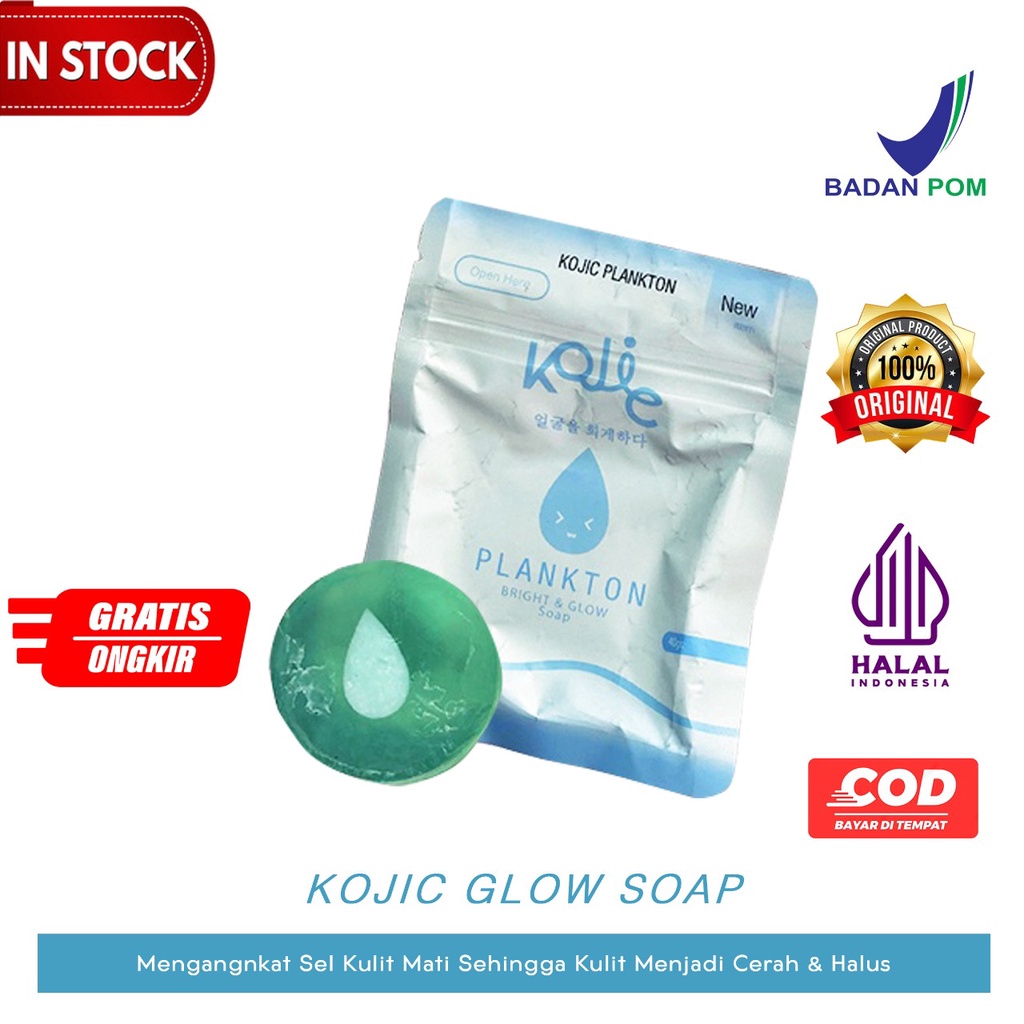 (BONUS SHOWER SABUN MANDI)  Kojic Plankton by Kojic Soap SABUN PEMUTIH BADAN