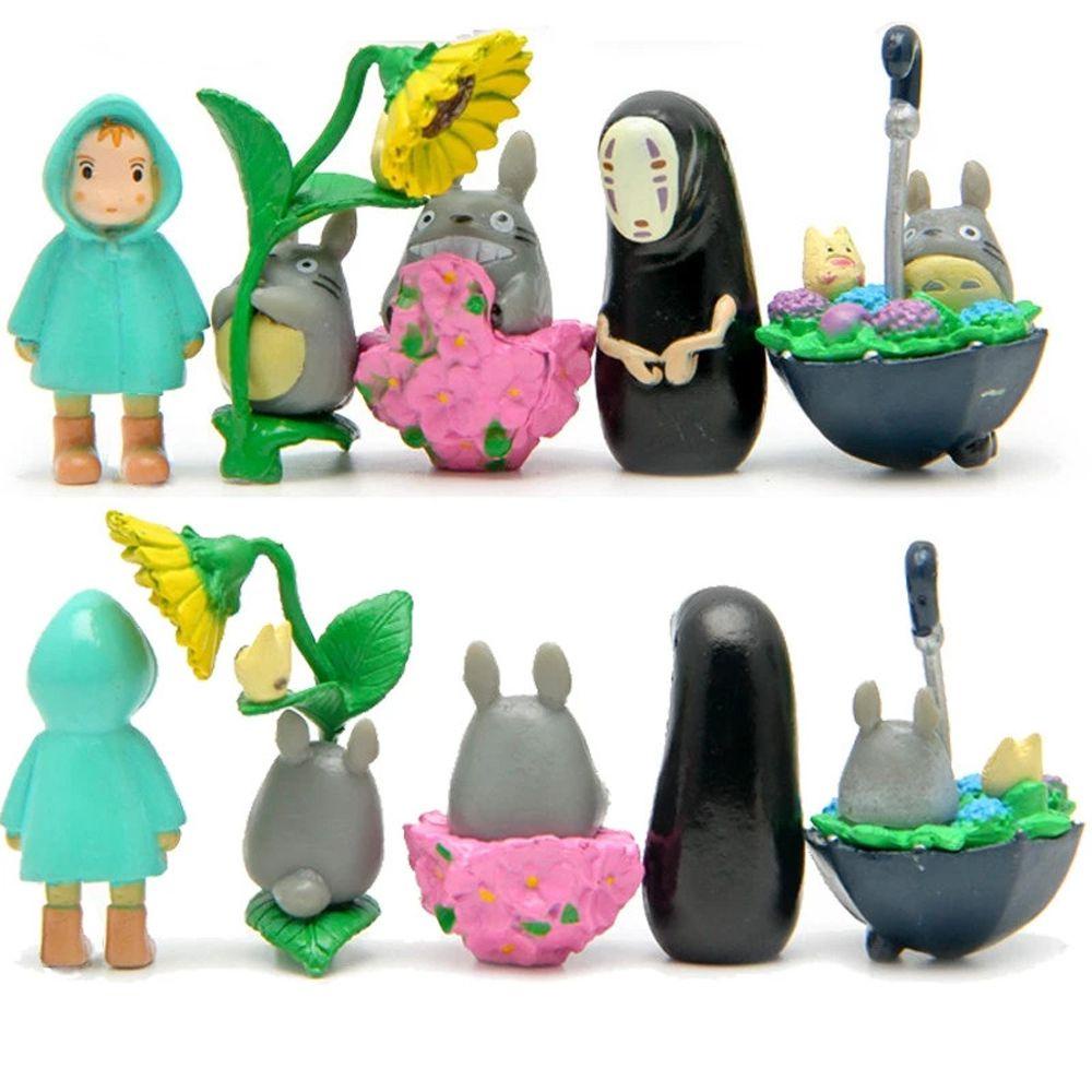 Lanfy My Neighbor Totoro Garden Car Ornaments Figure Toy 3-5cm Mainan Anak PVC Ada Muka Man