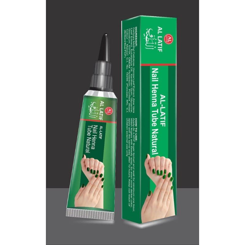 ORIGINAL (BPOM)Al-Latif Nail Henna Tube Natural