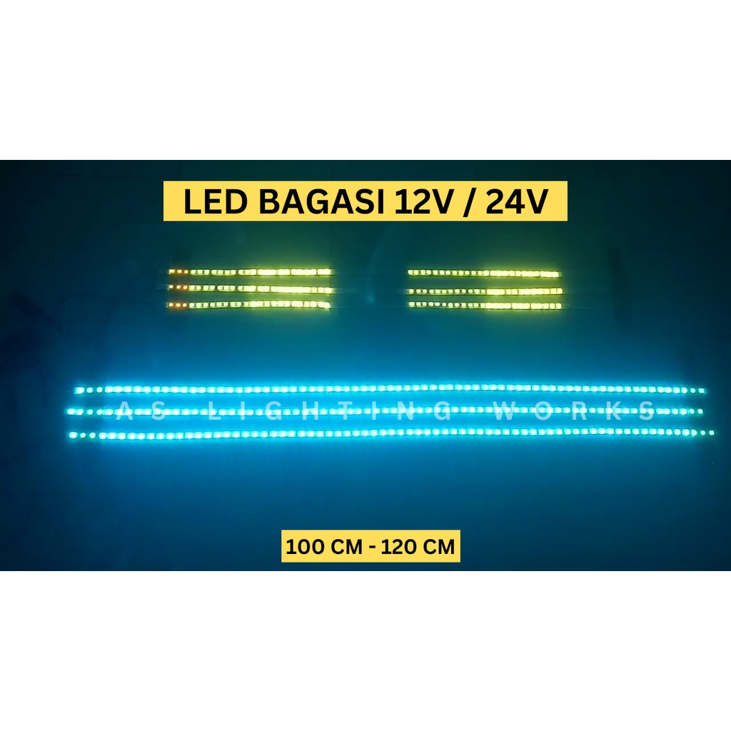 LAMPU LED RGB BAGASI 3 BARIS 4 BARIS BUS TRUK MOBIL DLL 12V 24V SUPER RAPI