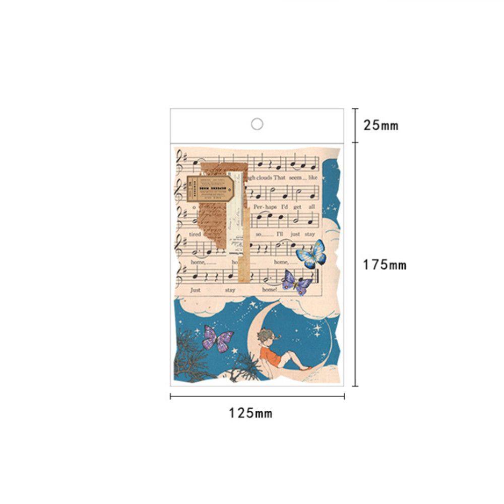 R-flower 25pcs Retro Kertas Stiker Kantor Perlengkapan Sekolah Memo Pads Notes Diary Dekorasi Album Scrapbooking Hias