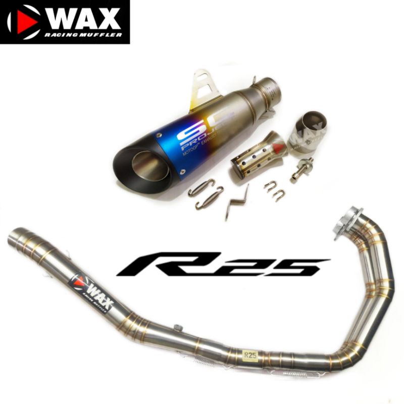 KNALPOT SC PROJECT IMPORT FOR NINJA 250 Z250 R25 MT25 CBR250RR FULL SYSTEM