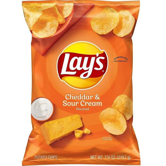 

Lays Potato Chips Cheddar & Sour Cream - IMPORT Lay's