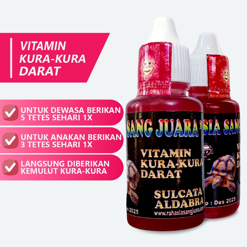 VITAMIN KURA KURA DARAT SULCATA BRAZIL CEPAT BESAR GEMUK WARNA CANGKANG LEBIH CERAH