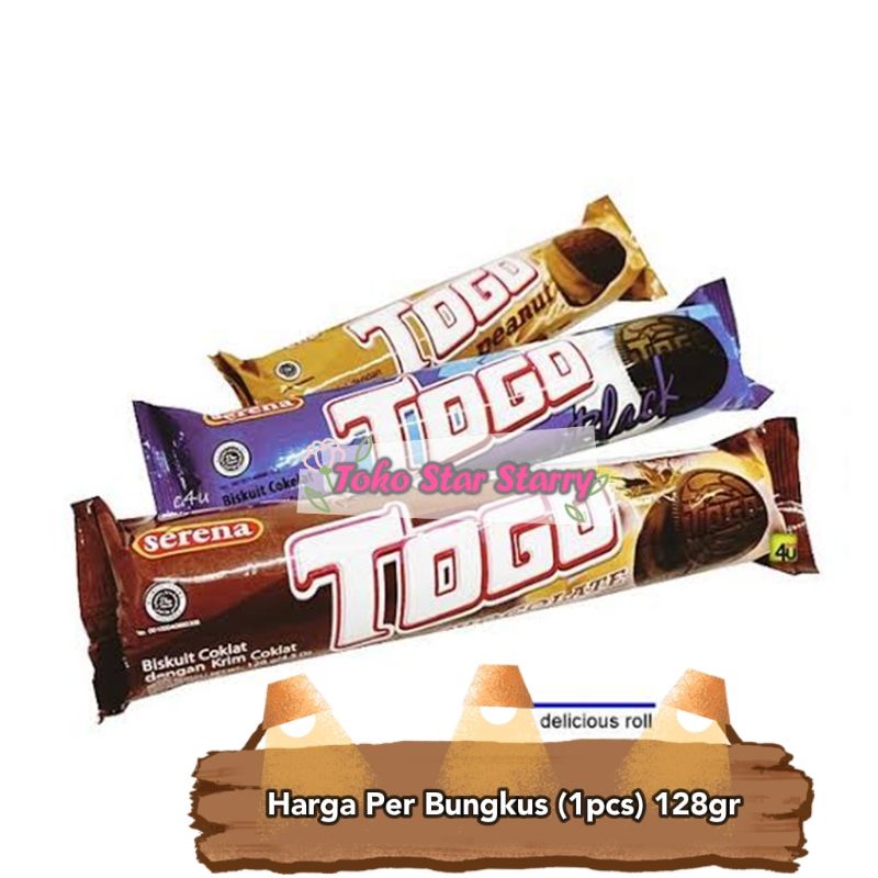 

Serena Togo Chocolate 128 gr Togo biscuit Togo biskuit Snack Viral Halal MUI Togo Coklat Kacang Togo Kacang