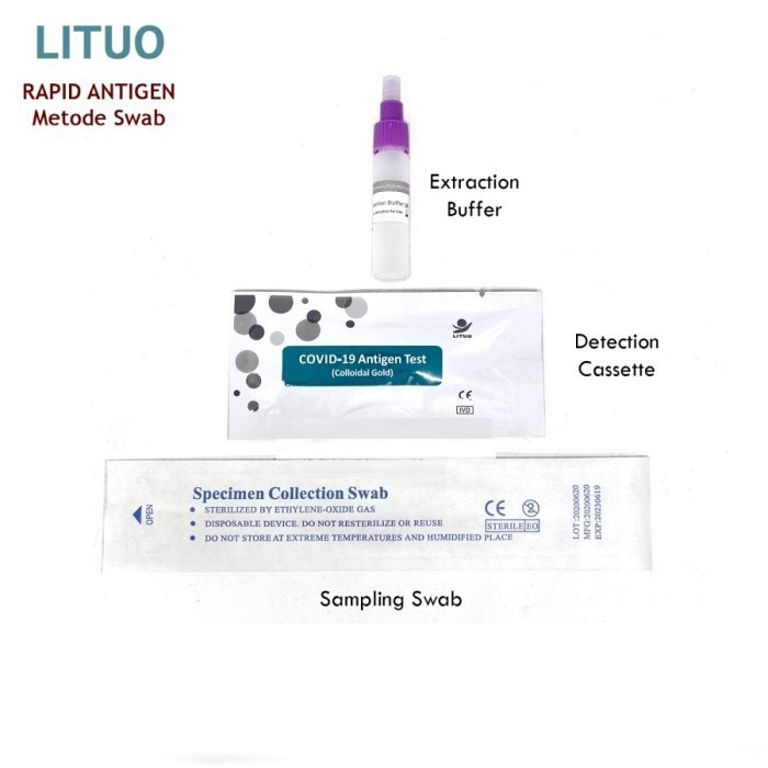 Alat Tes Swab Antigen Lituo Original Kemenkes AKL IMPORT