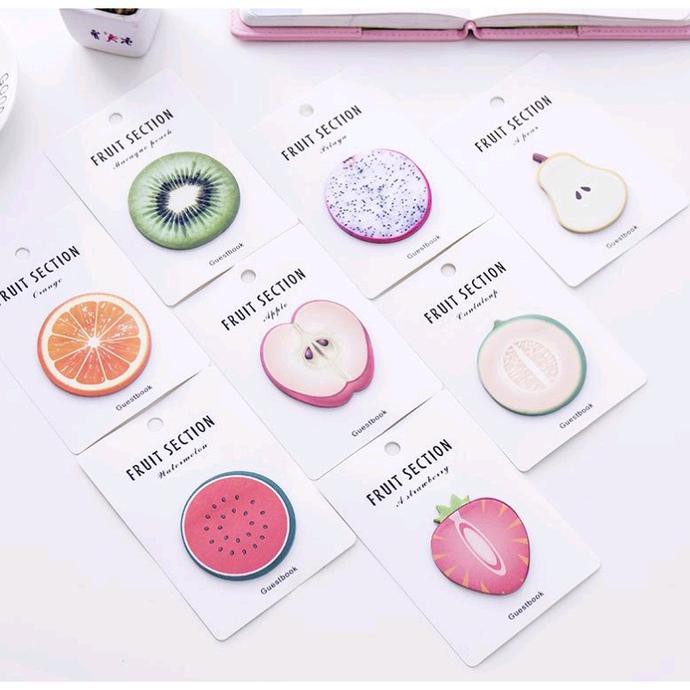 

Sale Sticky Notes / Post-It / Memo Stick Motif Irisan Buah (20 Lembar) Ori
