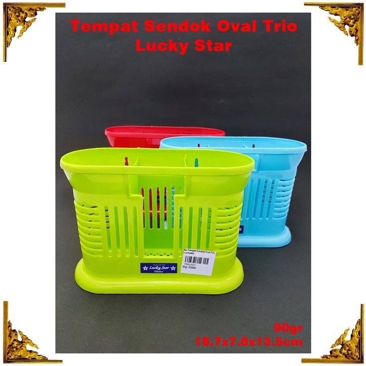 Tempat Sendok Oval Trio Lucky Star