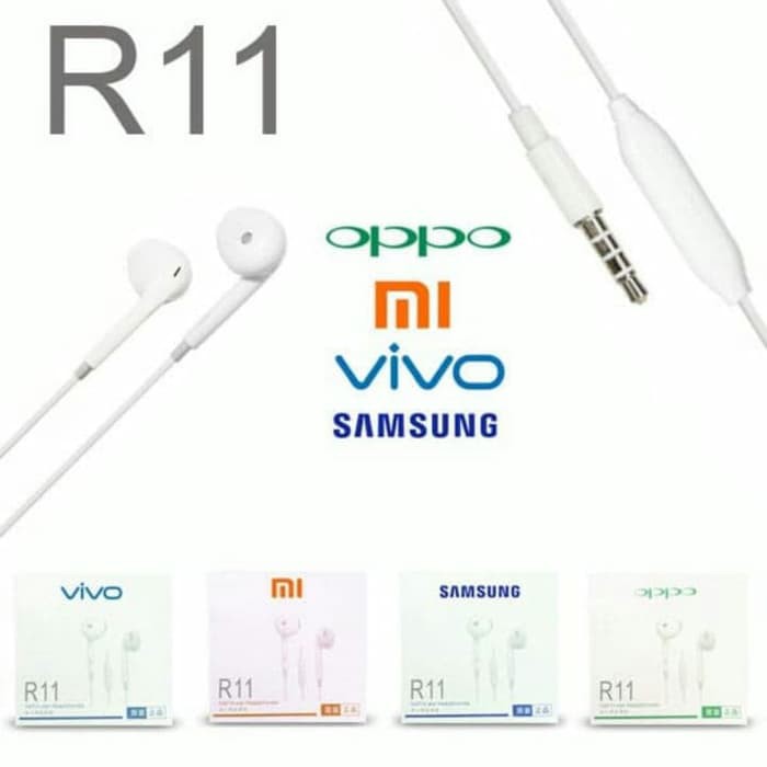 Ready Headseat Handfree Brand samsung oppo xiaomi vivo R11 Top Quality