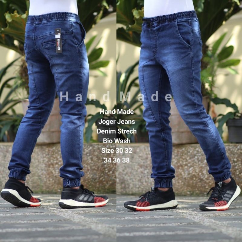 celana joger jeans pria/ celana joger pria dewasa/celana trendy/celana kekinian