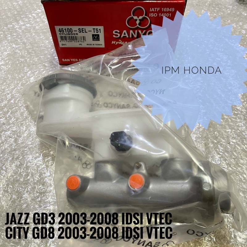 46100 SEL Brake Master Cylinder Rem Atas Depan Honda Jazz GD3 City GD8 Idsi Vtec 2003 2004 2005 2006 2007 2008 Sanyco / Rocky / SAM / TRW