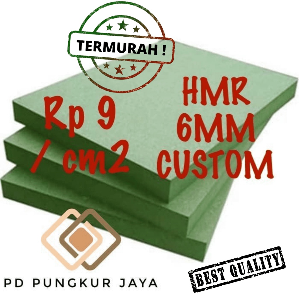 MDF HIJAU / HMR (TAHAN AIR) 6MM CUSTOM