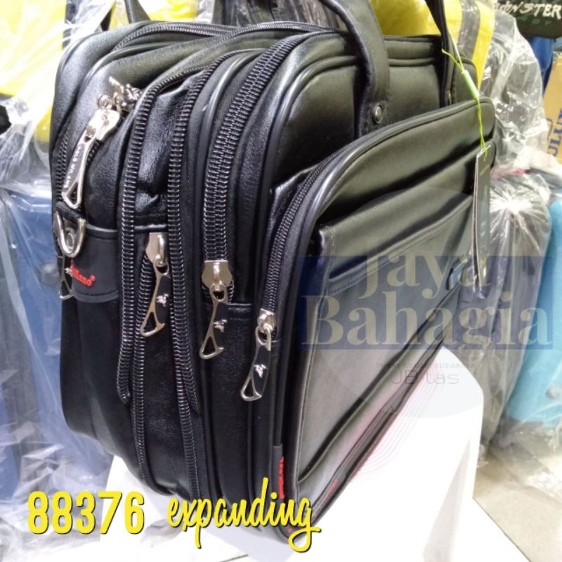 Tas Kantor Laptop Polo Milano Kulit Expand Briefcase Anti Air Selempang Kerja Jinjing Pria Original