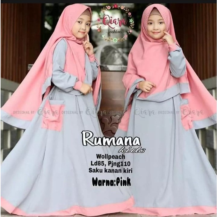 gamis anak tanggung/model rumanakids/gamis anak set hijab untuk usia 10-15 tahunterbaru terlaris kekinian/ganis anak trendy/gamis ank terlaris/bahan moscrepe premium