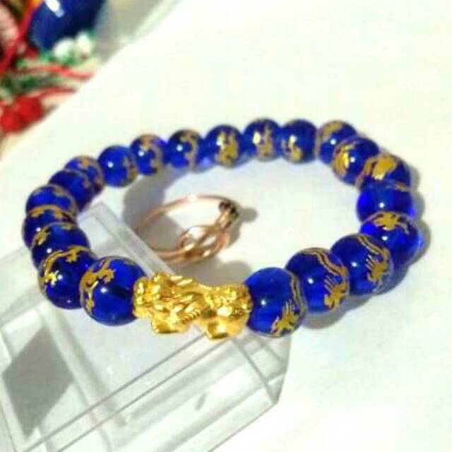 Gelang HongKong Pixiu Naga Gelang Agate Ukir Naga