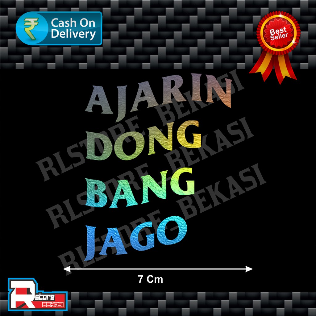 

CUTTING STIKER HOLOGRAM PELANGI TULISAN AJARIN DONG BANG JAGO