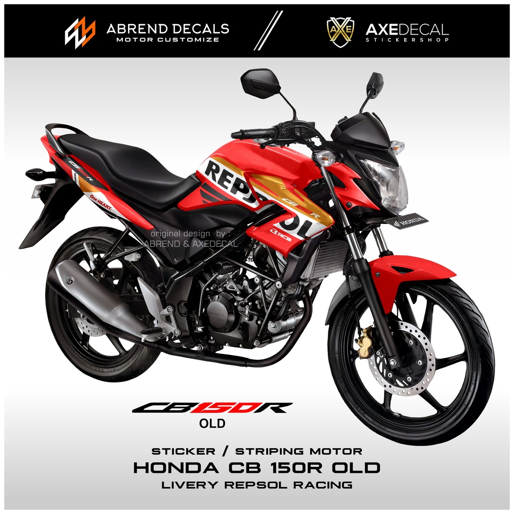 Striping CB 150R Old Repsol Racing / Stiker Motor Honda CB 150 Design Custom / Stock Decals