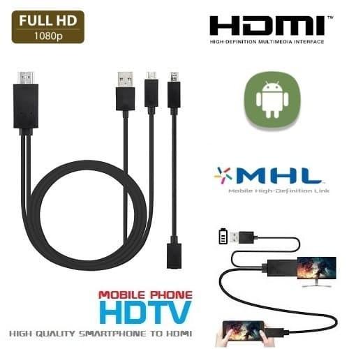 Converter Micro Usb To Hdmi Cable Adaptor Hdtv - Kabel Medialink Mhl