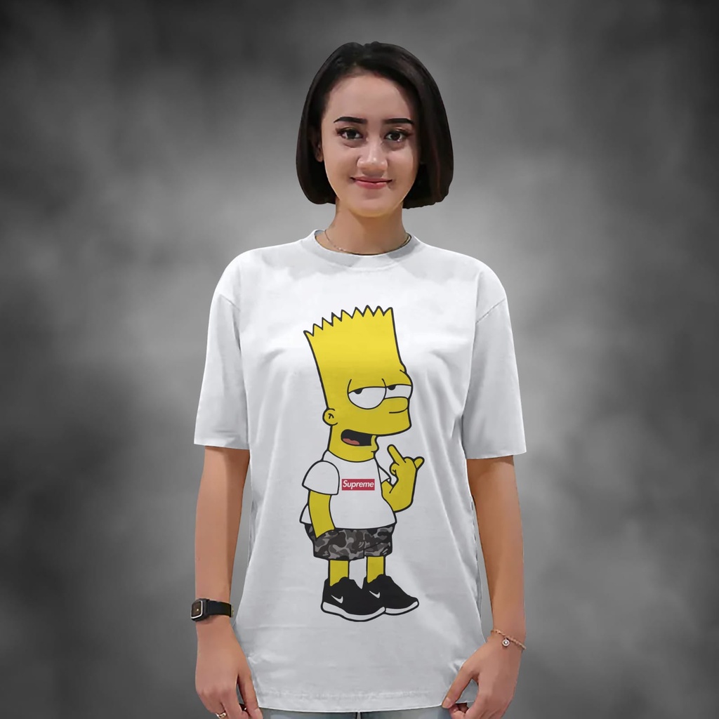 Kaos Wanita Lengan Pendek Supreme Warna Kuning Atasan