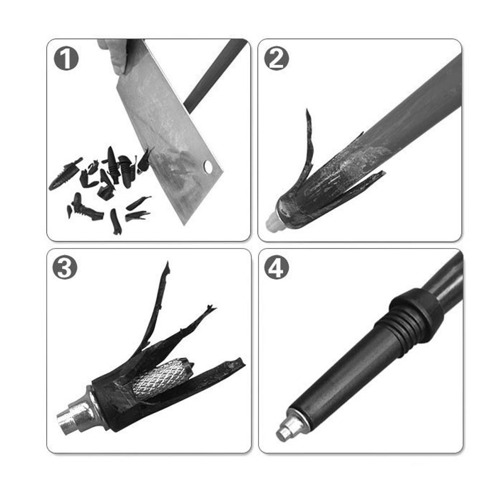 Lanfy Tongkat Berjalan Tip Outdoor Camping Tungsten Nordic Hitam Hiking Alpenstock