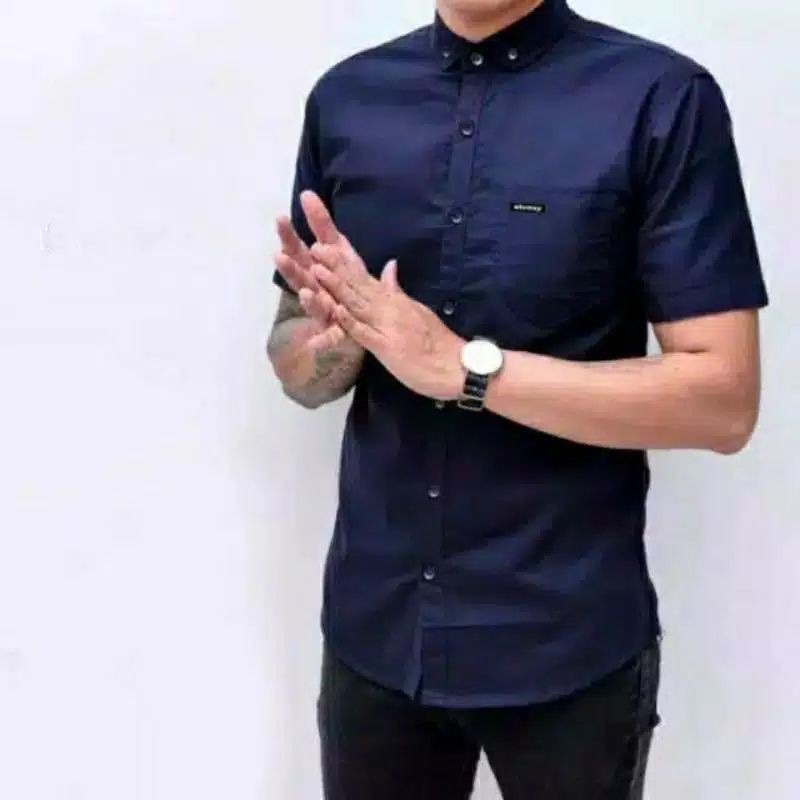 KEMEJA PRIA MENS POLOSAN LENGAn PENDEK COOLMAN PAKIAN PRIA CASUAL PAKAIAN DINAS PNS KERJA SIZE MLXL