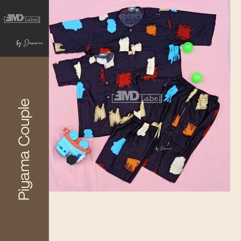 COUPLE PIYAMA BAPAK ANAK CUSTOM BAJU COUPLE PIYAMA COUPLE