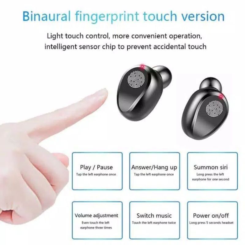 Earbuds Bluetooth 5.0 TWS F9 Earphone Wireless Touch LED Display Headset Handsfree-3