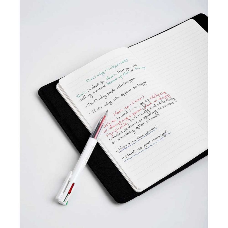 Pulpen Pen Pena Ballpoint Bolpen 4 Warna Multifunction RGB-Black