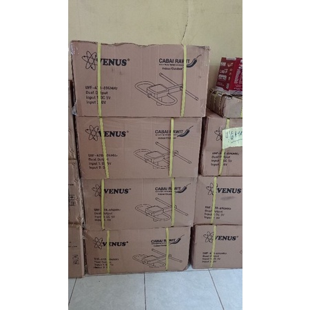 Antena Tv Digital outdoor / Indoor Venus Cabai Rawit PAKET MURAH 1 Dus isi 20 lengkap Kabel 10m Venus