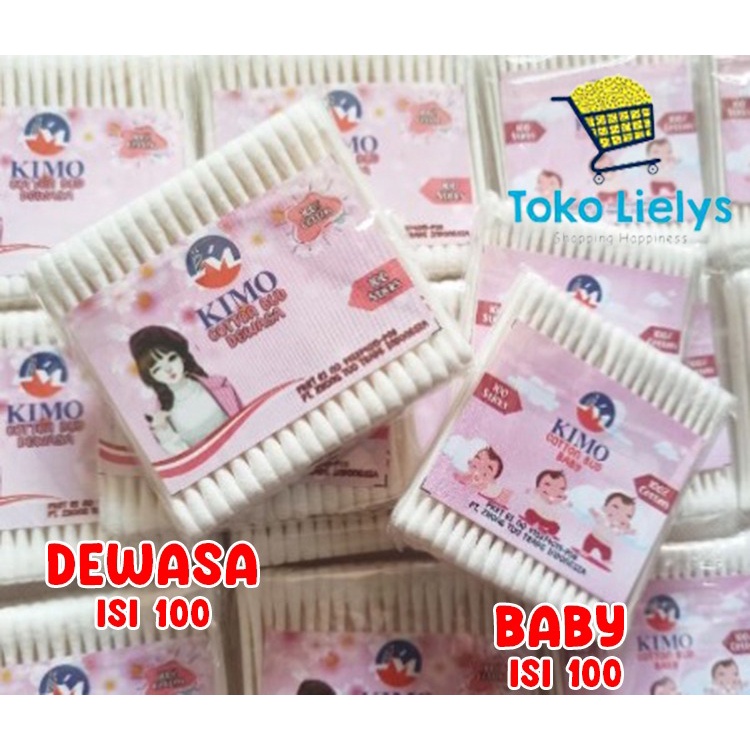 Huki Cotton buds bayi isi 100 pcs Huki Baby Cotton Buds Pembersih Telinga