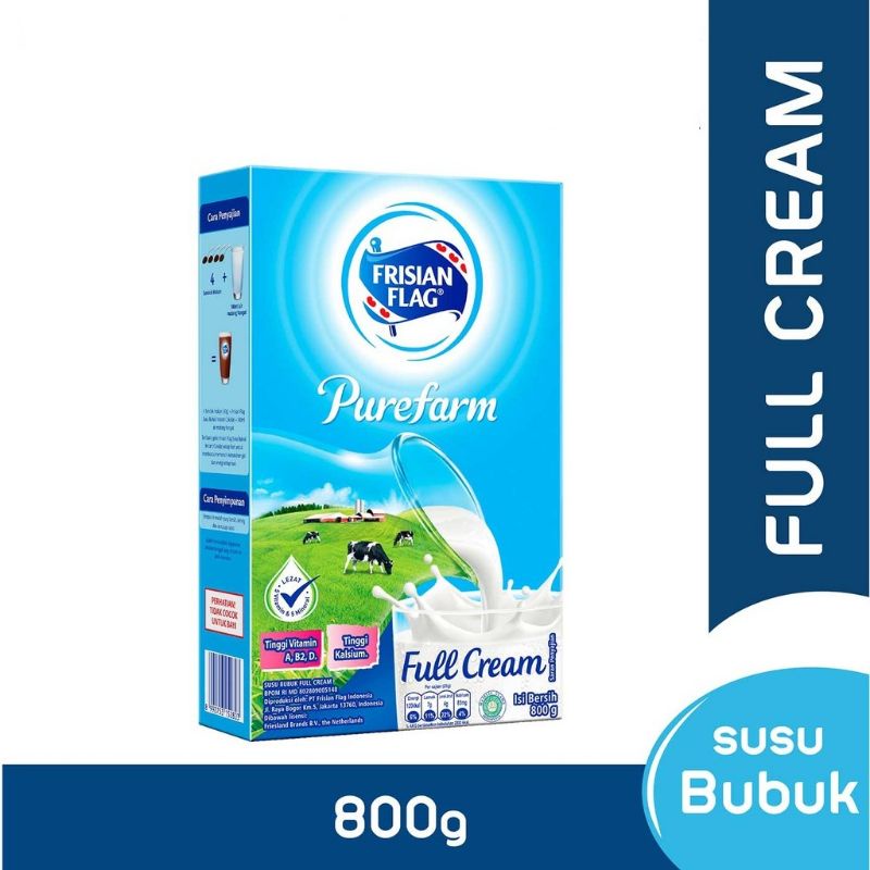 

FRISIAN FLAG FULL CREAM 800 GRAM | SUSU BUBUK FULLCREAM 800 GR | SUSU BENDERA COKLAT 800GR VANILA