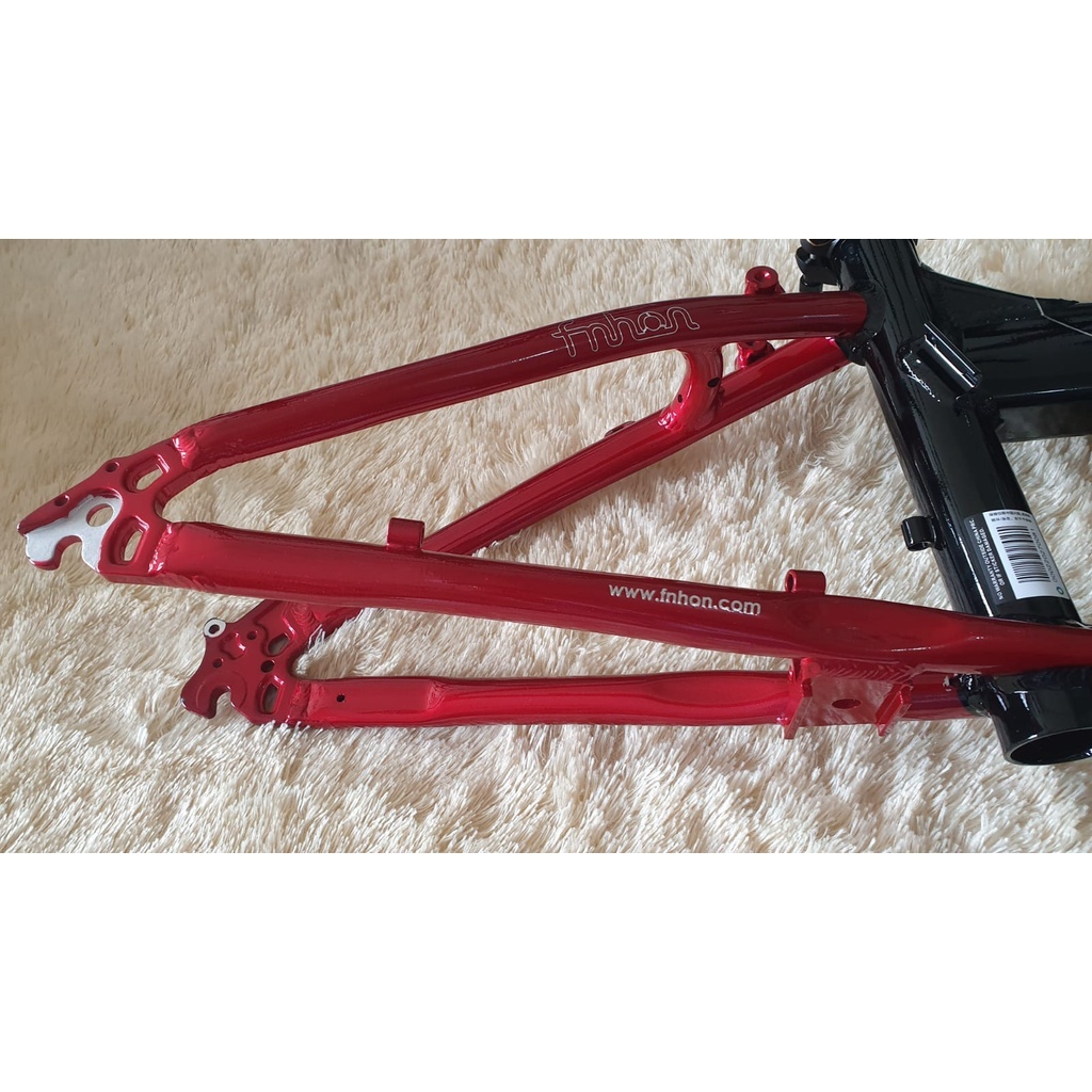 Frame Set Fnhon Blast 20 inch Discbrake Aluminum 2 Warna Black Red Sepeda lipat Merah hitam Handlepost ukuran 31 35 37 cm telescopic