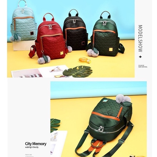 BJ81656 - BLACK/BLUE/GREEN/RED - TAS RANSEL PUNGGUNG BACKPACK TERBARU TAS KULIAH TAS SEKOLAH IMPORT TERMURAH TERLARIS BAGSTORE JAKARTA FASHION WANITA GT1656