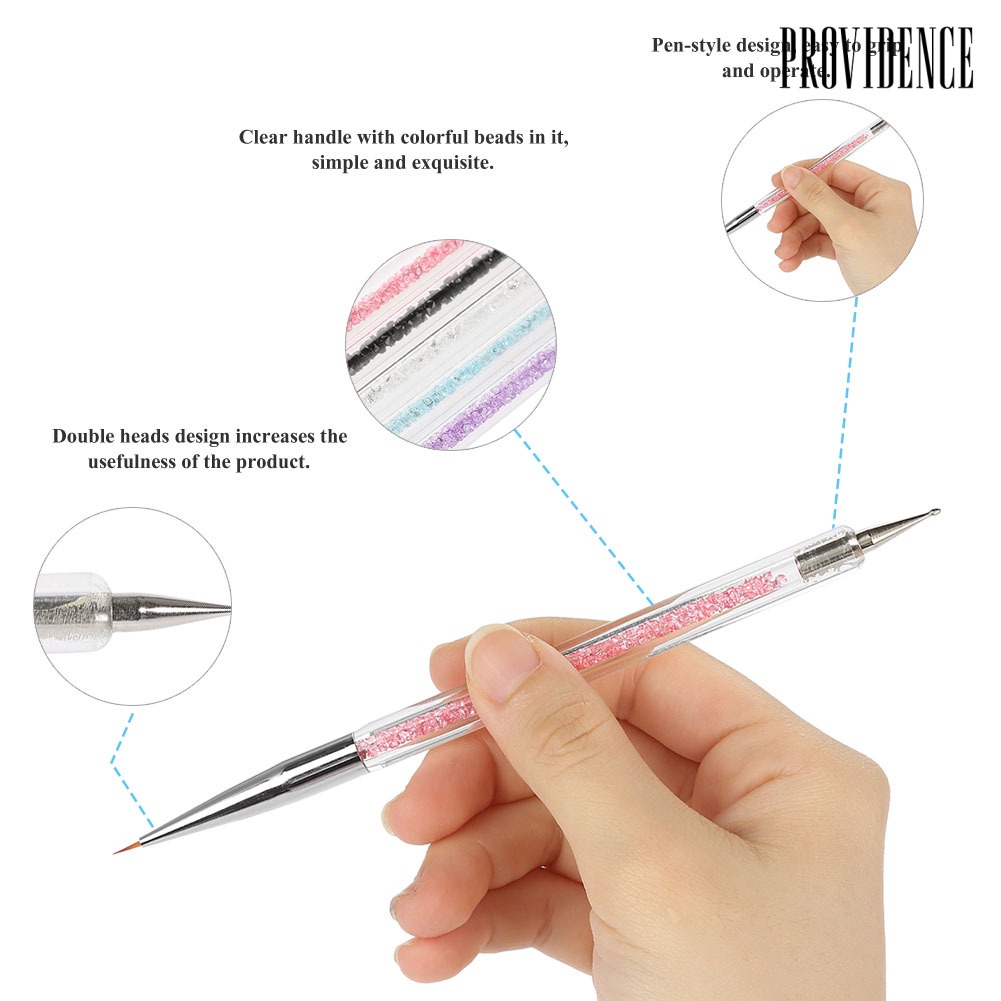 Providence 5Pcs/Set Pro Nail Art Drawing Dotting Pen Rhinestone Picker DIY Manicure Tool