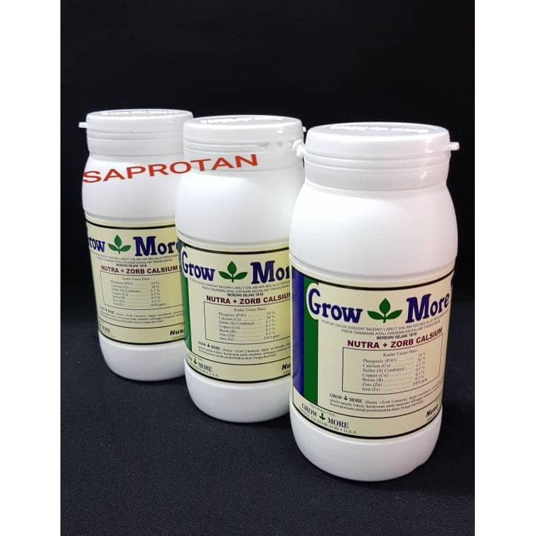 GROWMORE NUTRA + ZORB CALSIUM 454 GRAM PUPUK KIMIA mikro DAUN