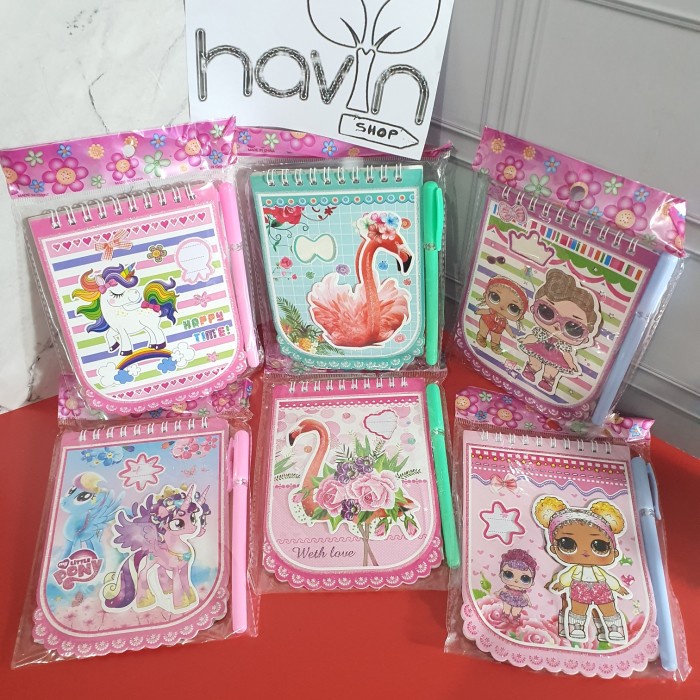 

[RESTOCK] memo diary/buku catatan anak ada bonus pulpen/notes + pen/memo lonjong - LOL
