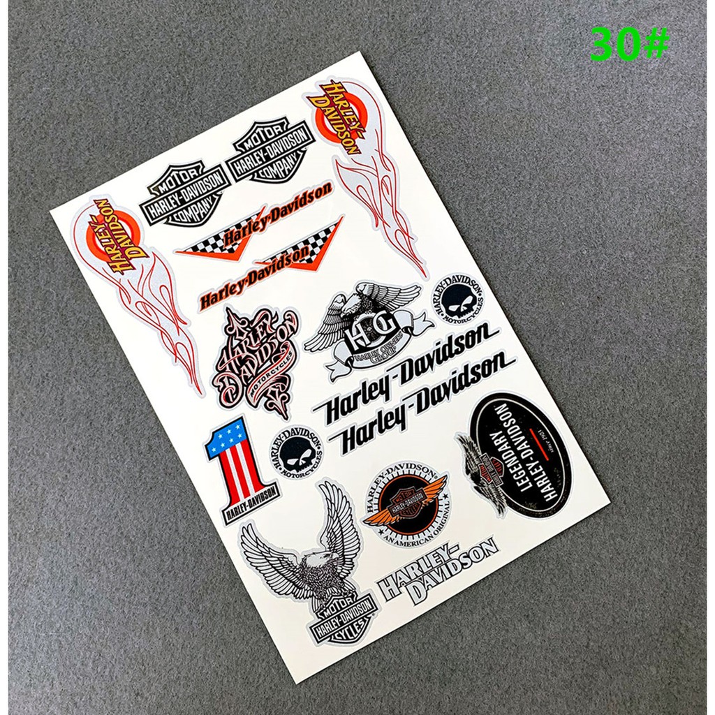 Stiker Logo HARLEY DAVIDSON 3M Reflektif Tahan Air Untuk Mobil / Sepeda / Motor / Truk / Gitar / Piano