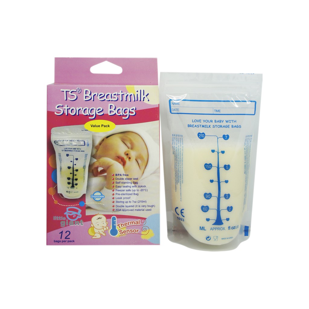 

Little Giant TS Breastmilk Storage Bags PK 12