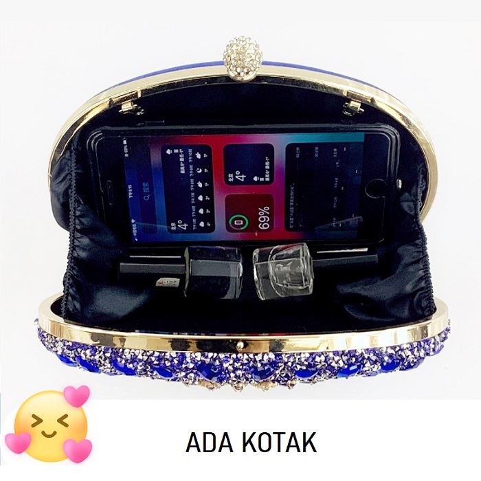 BQ 3586 GI 8520 RISCE TAS CLUTCH PESTA ELEGANT MEWAH IMPORT WANITA CEWEK PEREMPUAN JAKARTA BATAM BLING-BLING JT