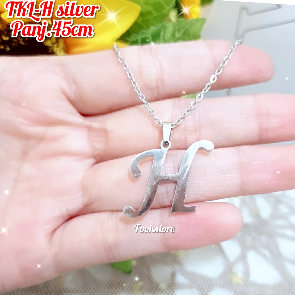 TERMURAH KALUNG NAGITA HURUF /TITANIUM/ANTI KARAT